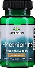 Suplement diety L-Metionina, 500 mg - Swanson 100% Pure L-Methionine 500mg — Zdjęcie N1