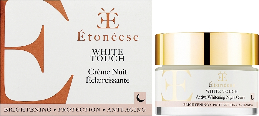 Rozświetlający krem do twarzy na noc - Etoneese White Touch Active Whitening Night Cream  — Zdjęcie N2