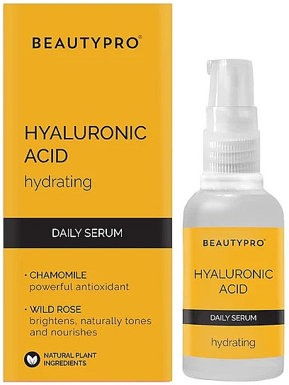 Codzienne serum do twarzy z kwasem hialuronowym - BeautyPro Hydrating Hyaluronic Acid Daily Serum — Zdjęcie N1