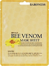 PREZENT! Maska w płachcie z jadem pszczelim - Beauadd Baroness Mask Sheet Bee Venom — Zdjęcie N1