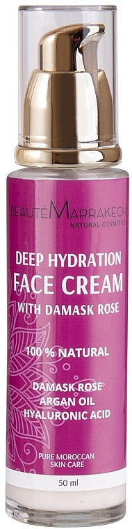 Nawilżający krem ​​do twarzy z różą damasceńską - Beaute Marrakech Deep Hydration Face Cream With Damask Rose — Zdjęcie N1