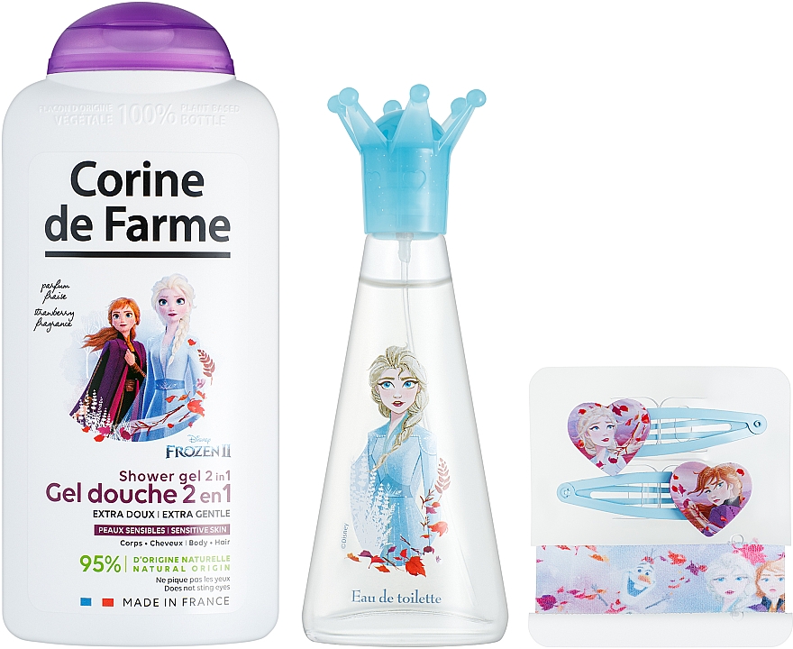 Corine De Farme Disney Frozen II - Zestaw (edt 30 ml + sh/gel 300 ml + accessories 3 pcs) — Zdjęcie N2