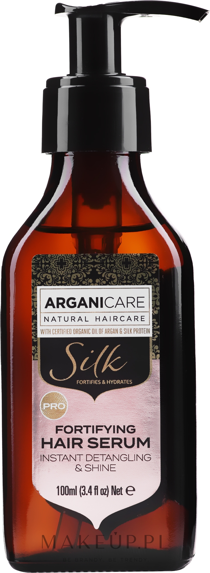 Serum do włosów - Arganicare Silk Fortifying Hair Serum — Zdjęcie 100 ml