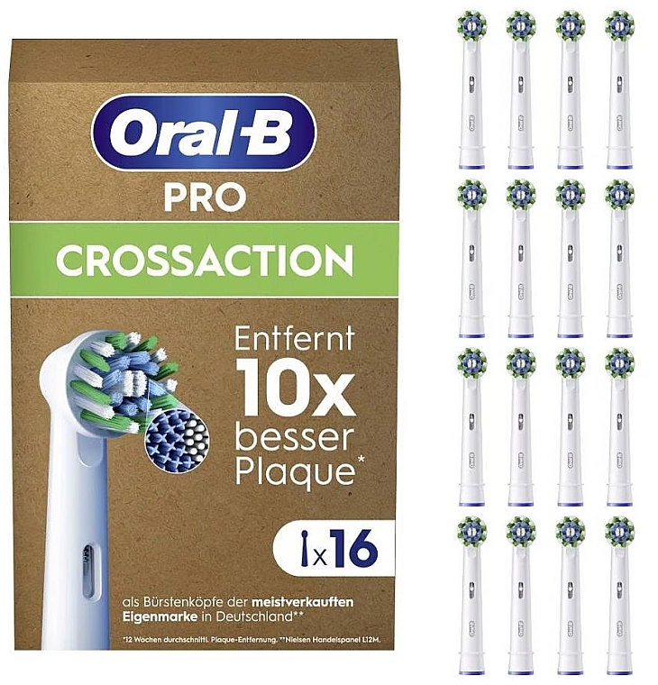 Wymienna główka do elektrycznej szczoteczki do zębów, 16 szt. - Oral-B Cross Action Toothbrush Heads — Zdjęcie N1