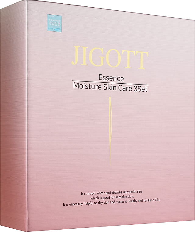 Zestaw - Jigott Essence Moisture Skin Care (f/ton/150 ml + f/lot/150ml + f/cr/50+ f/ton/30 ml + f/lot/30ml) — Zdjęcie N1