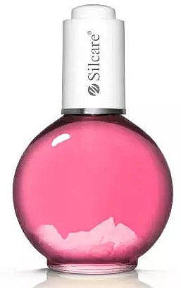 Olejek do paznokci i skórek z muszelkami - Silcare Raspberry Light Pink With Shells Nail & Cuticle Oil — Zdjęcie N1