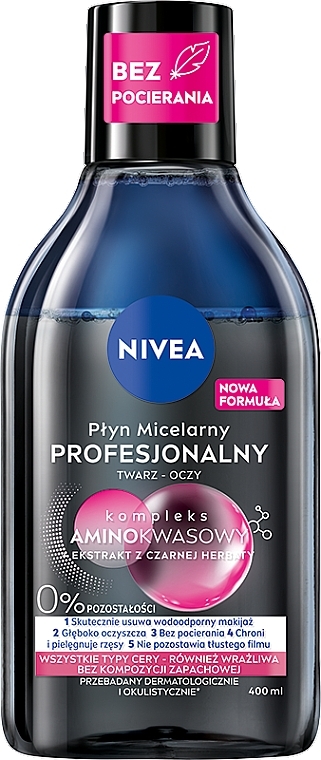 NIVEA Micellair Skin Breathe Expert MicellAir Water Face & Eyes - Profesjonalny dwufazowy płyn micelarny — Zdjęcie N1