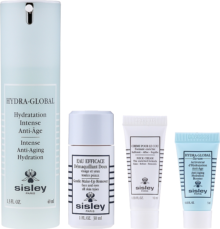 Zestaw - Sisley Hydra-Global Moisturizing Discovery Program (cr/gel/40ml + micel/water/30ml + ser/mini/5ml + b/cr/mini/10ml) — Zdjęcie N2