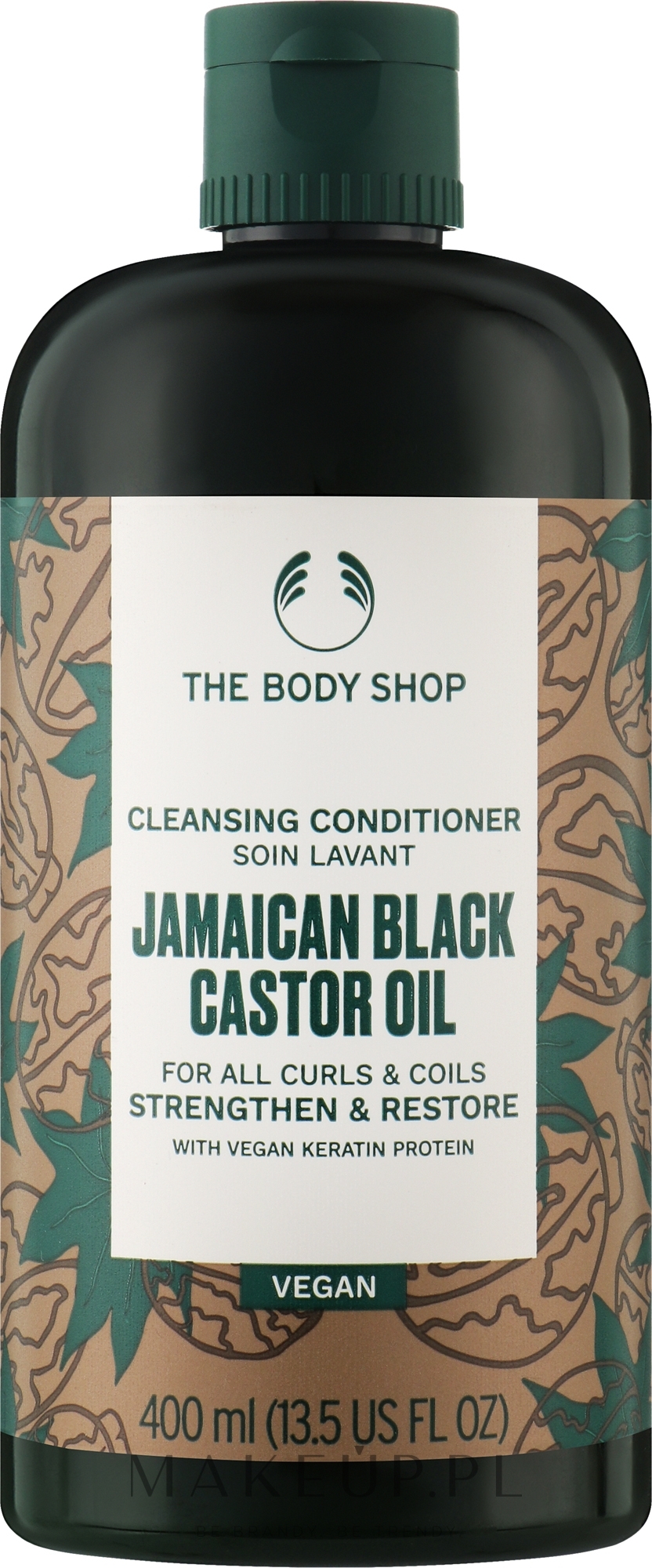 Szampon z odżywką do włosów - The Body Shop Jamaican Black Castor Oil Cleansing Conditioner — Zdjęcie 400 ml