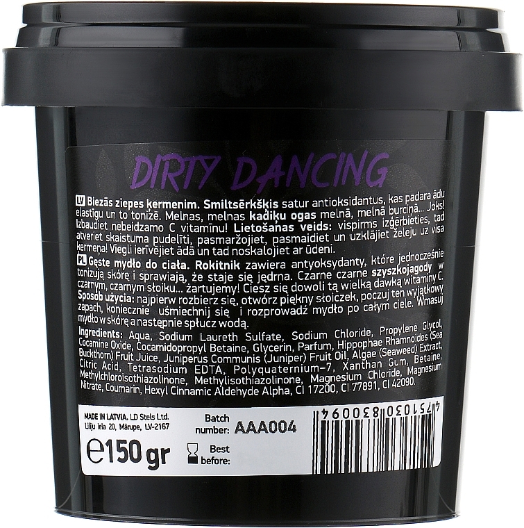 WYPRZEDAŻ Gęste mydło do ciała z jałowcem i rokitnikiem - Beauty Jar Dirty Dancing Thick Body Soap * — Zdjęcie N2