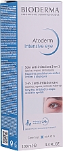 Środek do codziennej pielęgnacji podrażnionej skóry powiek 3 w 1 - Bioderma Atoderm Intensive Eye 3in1 Anti-Irritation Care — Zdjęcie N3