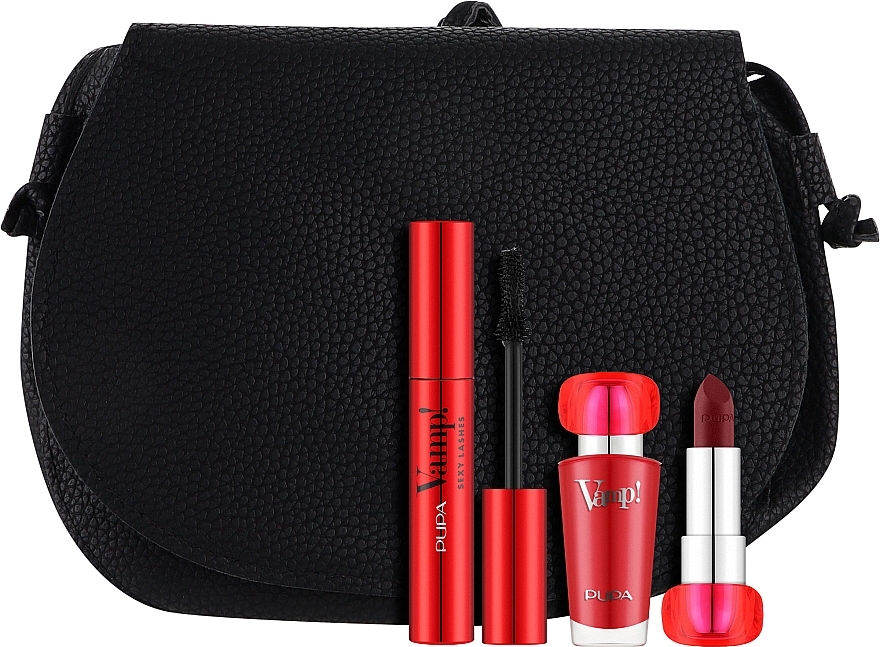 Zestaw - Pupa Vamp! Sexy Lashes & Vamp! Lipstick Kit (mascara/12ml + lip/stick/3.5ml + bag/1pcs) — Zdjęcie N1