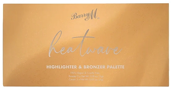 Paleta rozświetlaczy i bronzerów - Barry M Heatwave Highlighter and Bronzer Palette — Zdjęcie N1