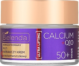 Skoncentrowany multinaprawczy krem przeciwzmarszczkowy na dzień 50+ - Bielenda Calcium + Q10 — Zdjęcie N1