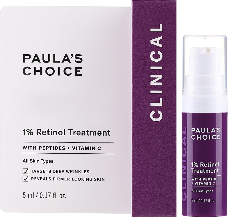 Krem-serum z retinolem - Paula's Choice Clinical 1% Retinol Treatment Travel Size — Zdjęcie N2
