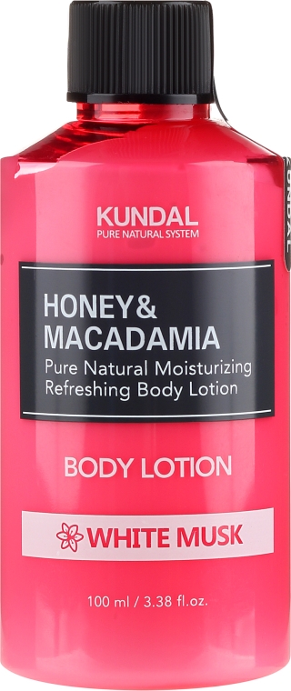 Naturalny nawilżająco-odświeżający balsam do ciała Białe piżmo - Kundal Honey & Macadamia White Musk Body Lotion — Zdjęcie N3