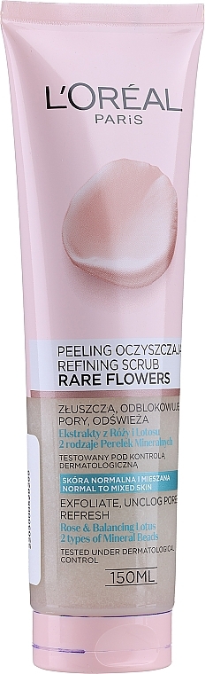 PRZECENA! Oczyszczający peeling do skóry normalnej i mieszanej - L'Oreal Paris Skin Expert Rare Flowers Refining Scrub * — Zdjęcie N2
