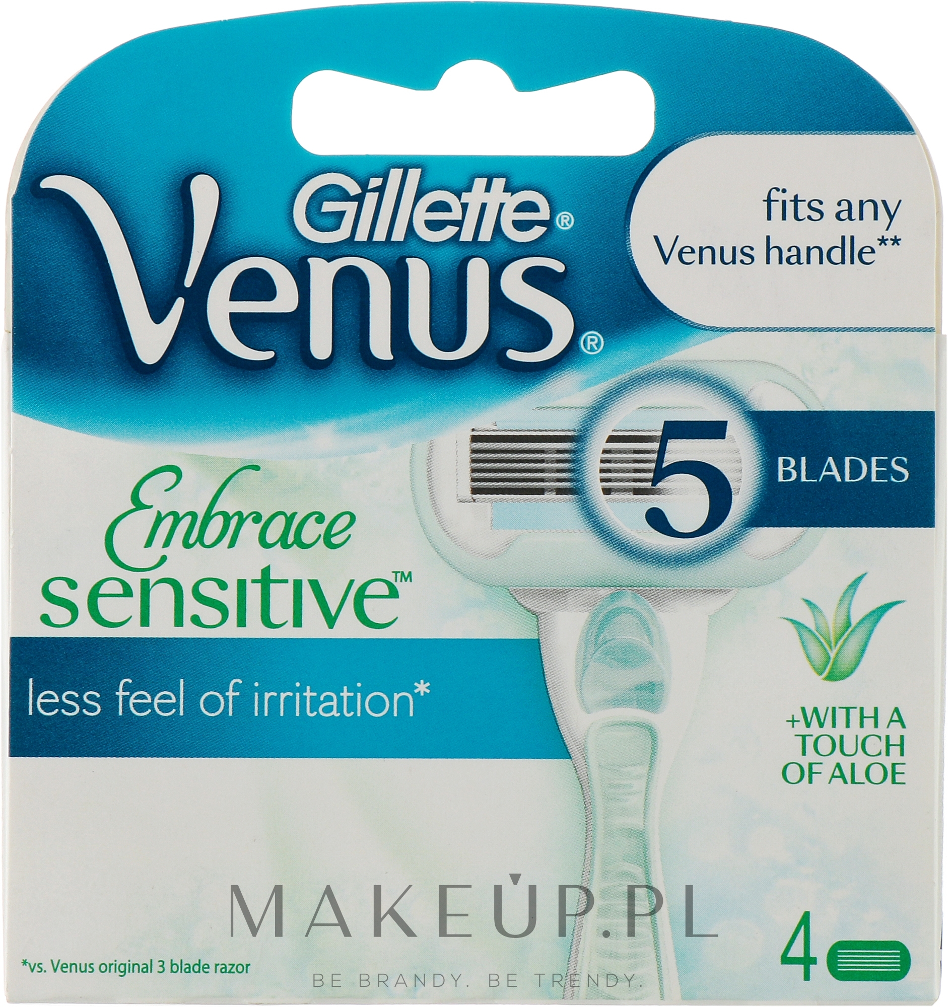 Wymienne wkłady do maszynki, 4 szt. - Gillette Venus Embrace Sensitive — Zdjęcie 4 szt.