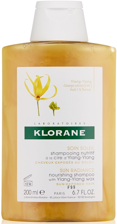 Odżywczy szampon z woskiem ylang-ylang - Klorane Sun Radiance Nourishing Shampoo — Zdjęcie N1