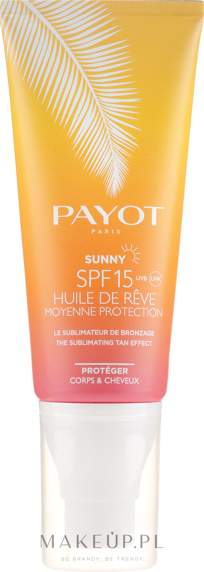 Przeciwsłoneczny suchy olejek do ciała i włosów SPF 15 - Payot Sunny The Sublimating Tan Effect Body & Hair — Zdjęcie 100 ml