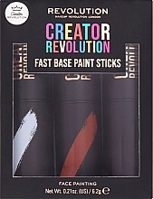 Kup Zestaw sztyftów do makijażu - Makeup Revolution Creator Fast Base Paint Stick Set White, Red & Black