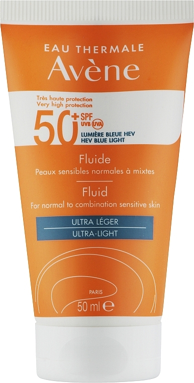 Lekki krem-fluid przeciwsłoneczny do twarzy - Avene Soins Solaires Fluide SPF50+ — Zdjęcie N1