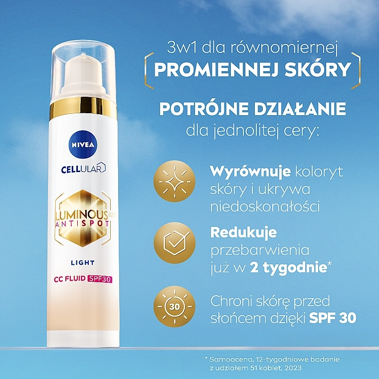 NIVEA Luminous - Krem CC przeciw przebarwieniom SPF 30 — Zdjęcie N3