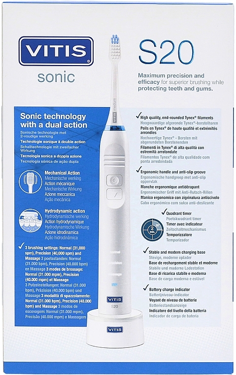 Szczoteczka do zębów, elektryczna - Dentaid Vitis Sonic S20 — Zdjęcie N7