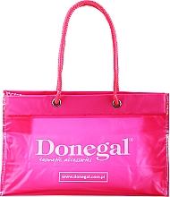 Kosmetyczka rozkładana, 7006, z uchwytami, różowa - Donegal Cosmetic Bag — Zdjęcie N1