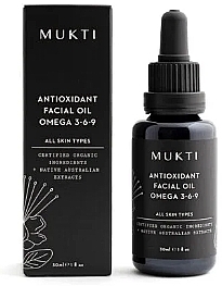 Przeciwutleniający olejek do twarzy - Mukti Organics Antioxidant Facial Oil Omega 3-6-9 — Zdjęcie N1