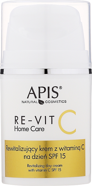Rewitalizujący krem do twarzy na dzień z witaminą C - APIS Professional Re-Vit C Home Care Revitalizing Day Cream With Vitamin C SPF 15