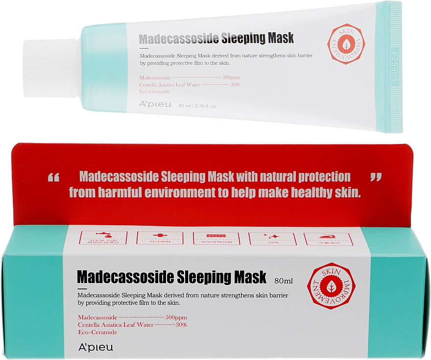 Kojąco-ochronna maska do twarzy na noc - A'pieu Madecassoside Sleeping Mask