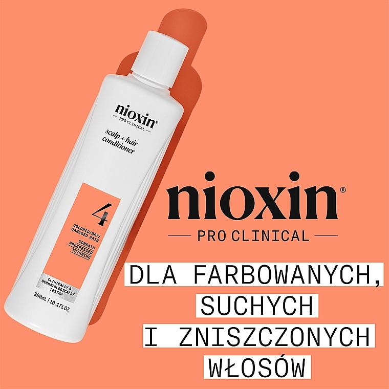 Odżywka do skóry głowy i włosów farbowanych, suchych i zniszczonych - Nioxin Pro Clinical System 4 Scalp + Hair Thickening Conditioner — Zdjęcie N2