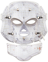 Terapeutyczna maska ​​LED na twarz i szyję, biała - Palsar7 Ice Care LED Face White Mask — Zdjęcie N2