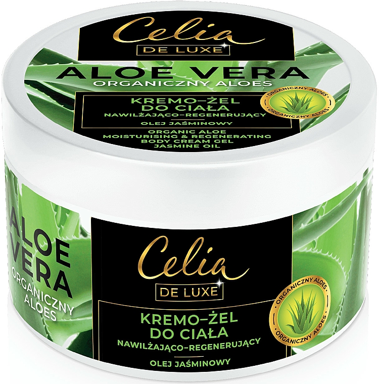 Nawilżający kremo-żel do ciała Olej jaśminowy - Celia De Luxe Aloe Vera Body Cream-Gel Moisturizing And Regenerating
