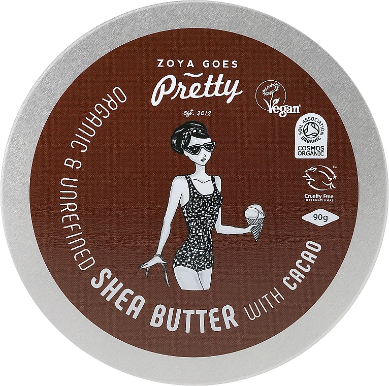 PRZECENA! Masło shea i kakaowe do ciała - Zoya Goes Pretty Shea Butter With Cacao Organic Cold Pressed * — Zdjęcie N2