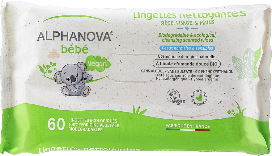 Chusteczki nawilżane dla dzieci - Alphanova Baby Very Soft Thick Wipes — Zdjęcie N1