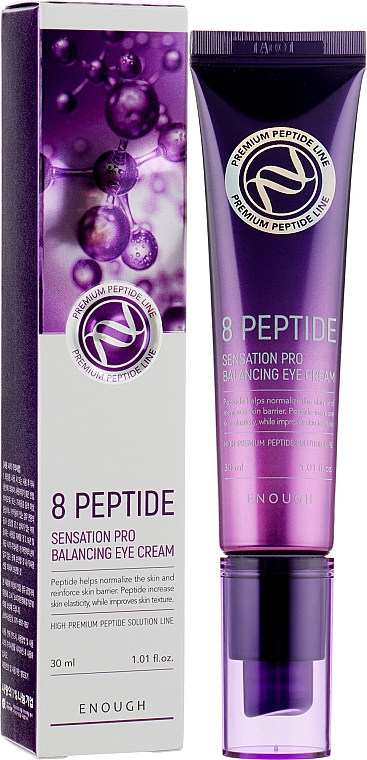 Przeciwzmarszczkowy krem pod oczy z peptydami - Enough 8 Peptide Sensation Pro Balancing Eye Cream — Zdjęcie N2