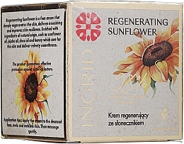 PRZECENA! Regenerujący krem do twarzy ze słonecznikiem - Ingrid Cosmetics Vegan Regenerating Sunflower * — Zdjęcie N4
