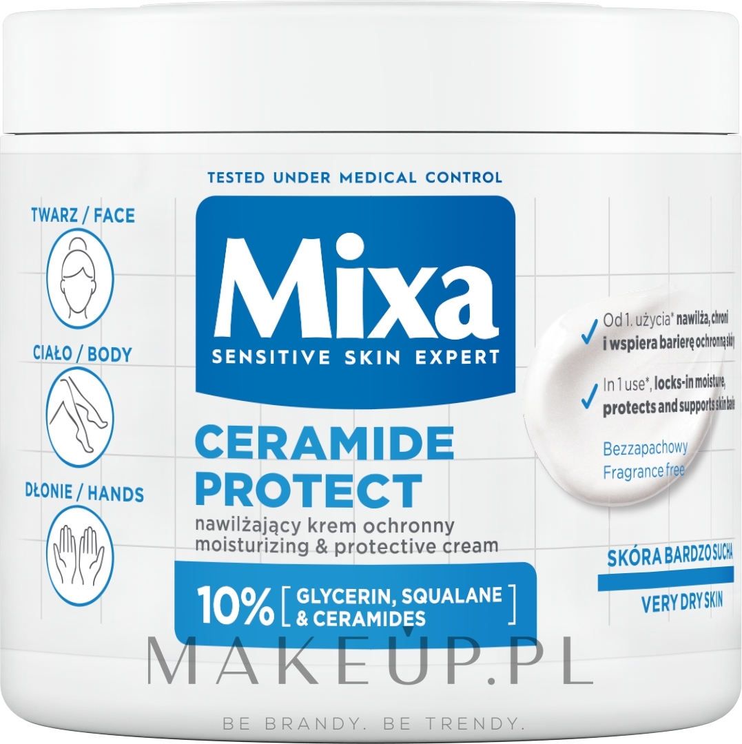 Nawilżający krem do ciała - Mixa Ceramide Protect Moisturizing & Protective Cream — Zdjęcie 400 ml