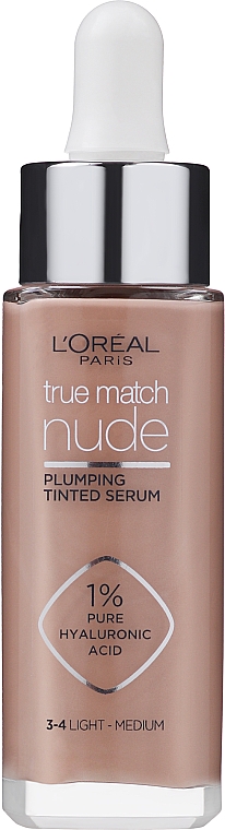 Skoncentrowane serum w podkładzie do twarzy - L'oreal Paris True Match Nude Plumping Tinted Serum