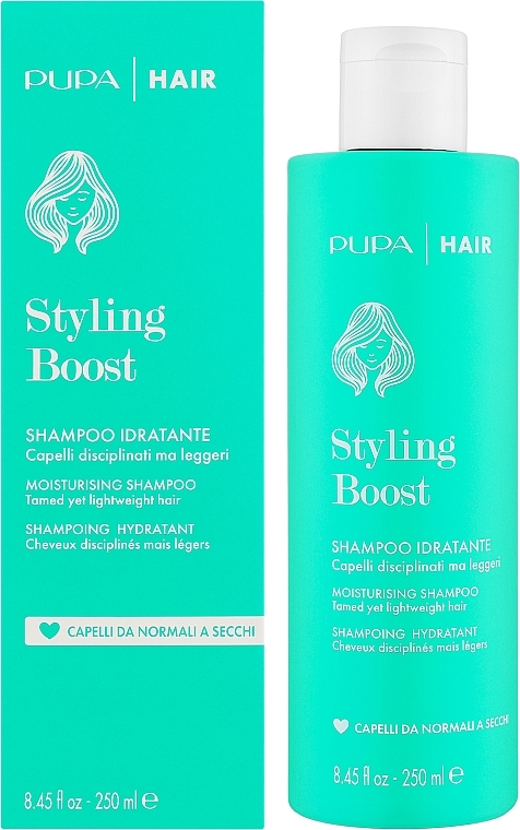 Nawilżający szampon do włosów suchych i normalnych - Pupa Styling Boost Moisturizing Shampoo — Zdjęcie N2