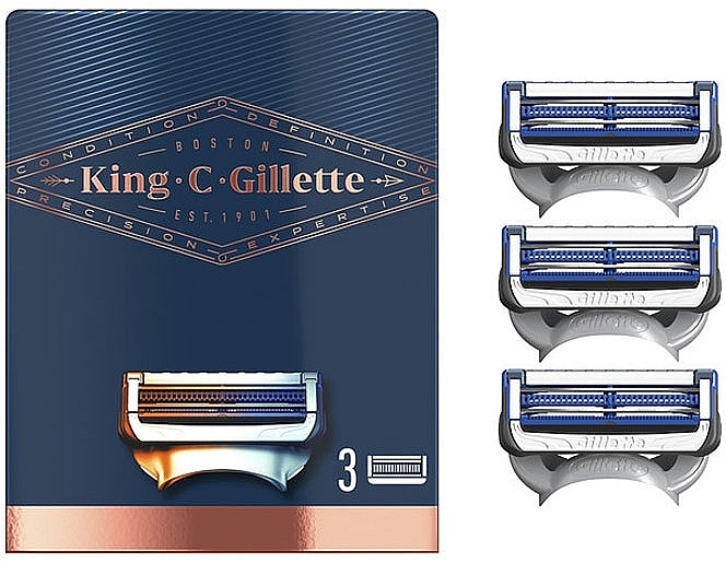 Wymienne wkłady do maszynki do golenia - Gillette King C. Neck Razor Refills — Zdjęcie N2
