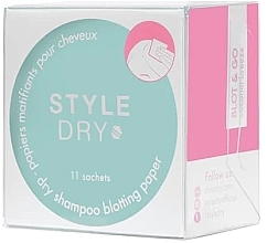 Chusteczki do włosów pochłaniające olej, 11 szt. - Styledry Dry Shampoo Blotting Paper Coconut Breeze — Zdjęcie N1