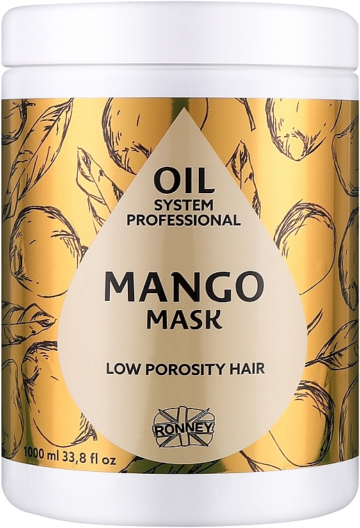 Maska do włosów niskoporowatych z masłem mango - Ronney Professional Oil System Low Porosity Hair Mango Mask — Zdjęcie N1