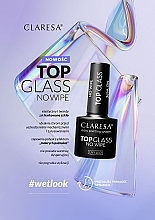 Uniwersalny transparentny top hybrydowy do paznokci przedłużonych i naturalnych - Claresa Top Glass No Wipe — Zdjęcie N2