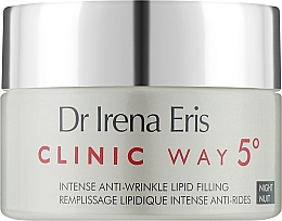 Dermokrem przeciwzmarszczkowy do twarzy i pod oczy na noc - Dr Irena Eris Clinic Way 5° Intense Anti-Wrinkle Lipid Filling Night Cream — Zdjęcie N1