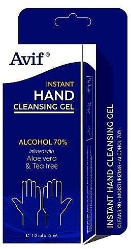 Środek do dezynfekcji rąk - Avif Instant Hand Cleansing Gel (szaszetka) — Zdjęcie N1