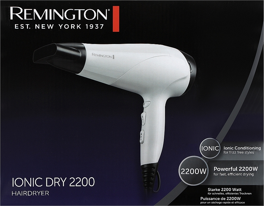 Suszarka do włosów - Remington Ionic Dry 2200 Hairdryer D3194 — Zdjęcie N2