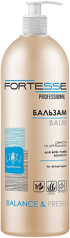 Balsam balansujący pH włosów (z pompką) - Fortesse Professional Balance & Fresh Balm — Zdjęcie N1